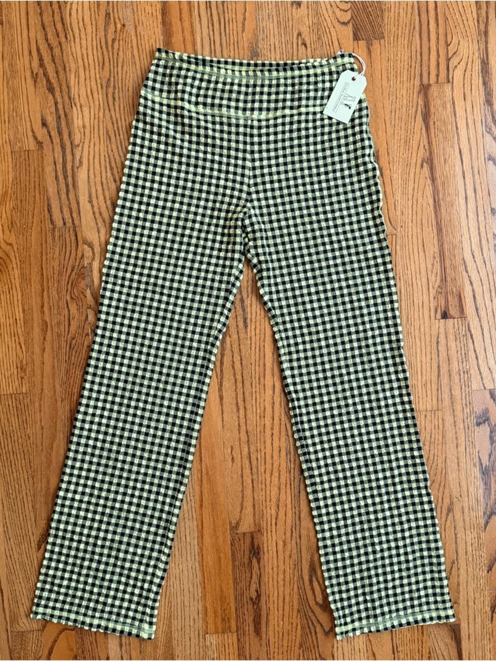 NWT Fashion Brand Company yellow gingham pants